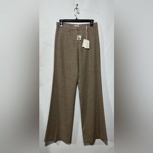 GUNEX Controlloa‎ Virgin Wool/Cashmere Wide Leg Beige Trouser Size 4 L34” NWT